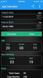 AGE CALCULATOR MOBILE APP