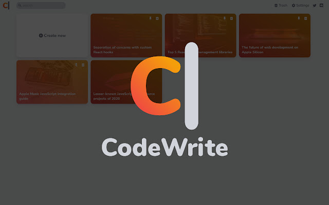 CodeWrite chrome extension