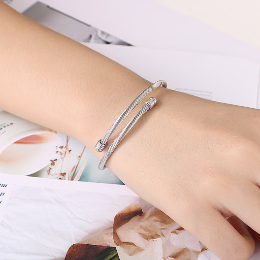 Title 5, Womens Bracelet Metal Titanium Steel Stainless...