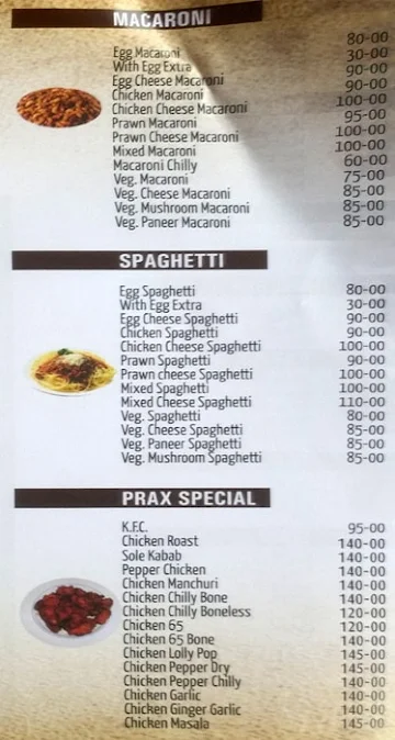 The Old Prax menu 