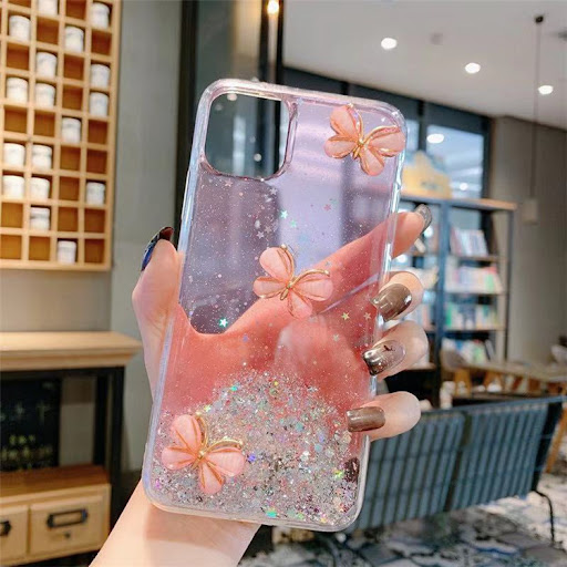 Title 5, 3D Bling Glitter Pearl Butterfly Soft Silicone ...
