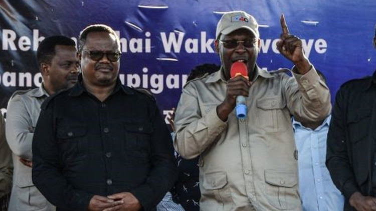 The Chadema party of Tundu Lissu (left) and Freeman Mbowe (right) has previously called for sanctions against Tanzania over crackdowns on the opposition under former President Magufuli