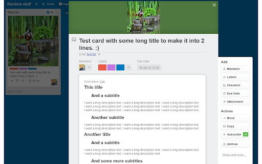 Styling Trello