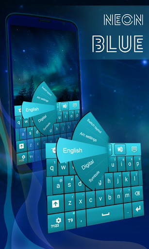 Neon Blue Keyboard GO