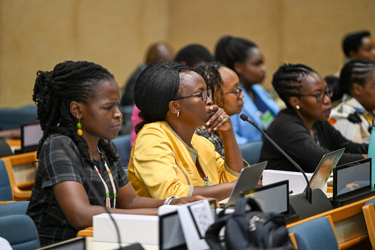 A section of the delegates following proceedings during Equality in Climate Action workshop that is taking place at Gigiri. Image; Handout.