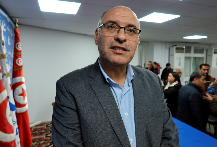 Riadh Chaibi, a senior official in Ennahda party, speaks during an interview with Reuters at the party headquarters in Tunis, Tunisia April 17, 2023.