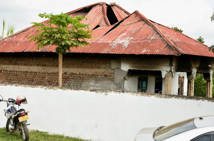 A view shows a section of the burnt building at the Mpondwe Lhubirira Secondary School, after militants linked to rebel group ADF killed and abducted multiple people, in Mpondwe, western Uganda on June 17, 2023. Picture: REUTERS/Stringer