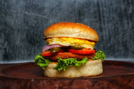 All American Cheesy Chicken Egg Burger