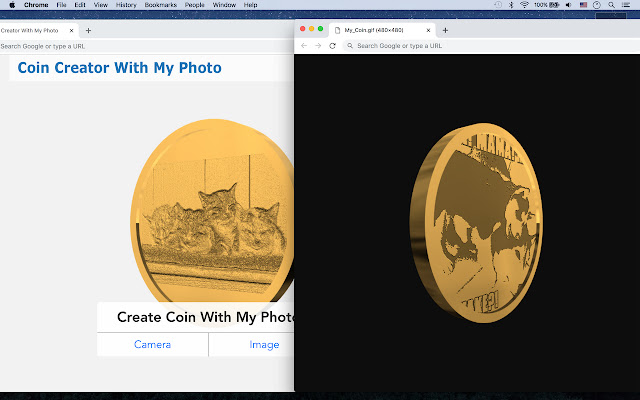 Coin Creator With My Photo chrome extension