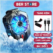 Quạt Tản Nhiệt Điện Thoại Sò Lạnh Ber Iron Shield Chơi Game X20 - Nâng Cao Tuổi Thọ Pin - Giảm Nhiệt 3S