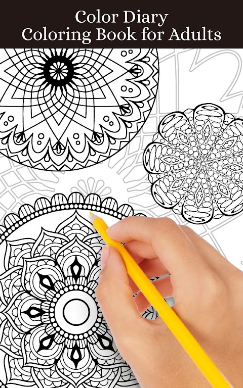 Mandalas Adult Coloring Bookのおすすめ画像3