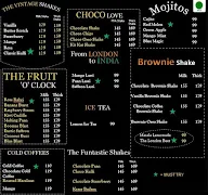 The London Shakes menu 1