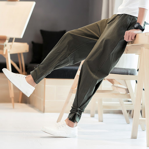 Title 1, Mens Casual Trousers Retro Plus Size Fashion E...