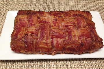 Bacon Wrapped Cheese Stuffed Italian Keto Meatloaf