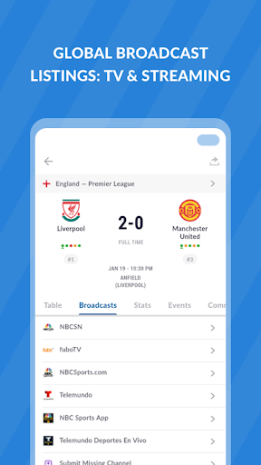 Screenshot Live Soccer TV: Scores & Stats