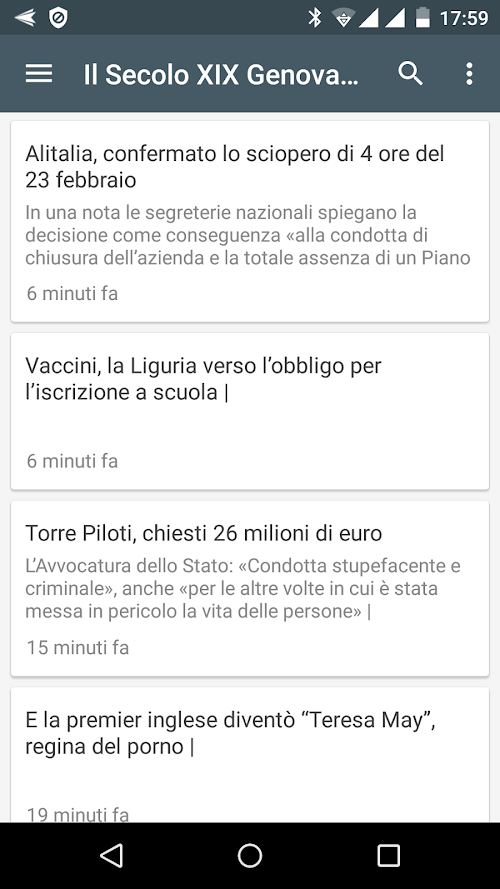 Android application Genova notizie gratis screenshort