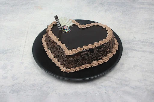 Death By Chocolate Heart Cake Eggless