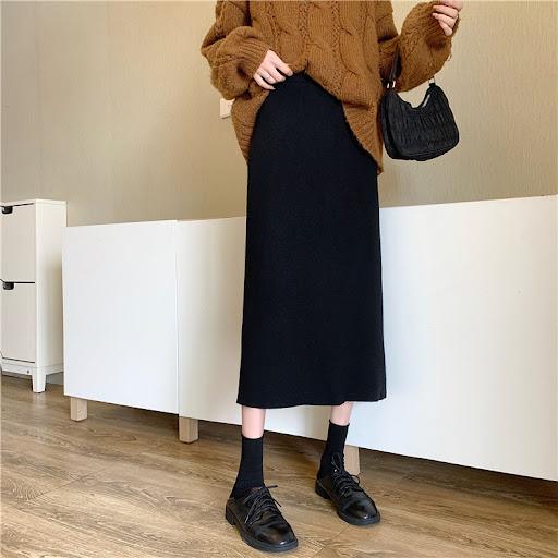 Title 1, Womens Fashion Solid Color Straight Hip Skirt ...