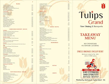 Hotel Tulips Grand menu 