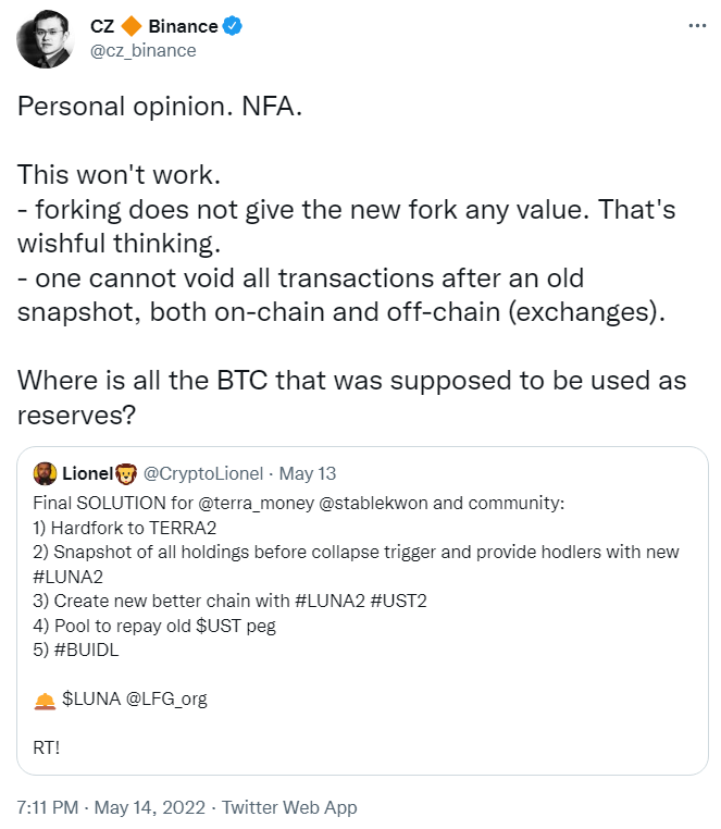 cz binance thought
