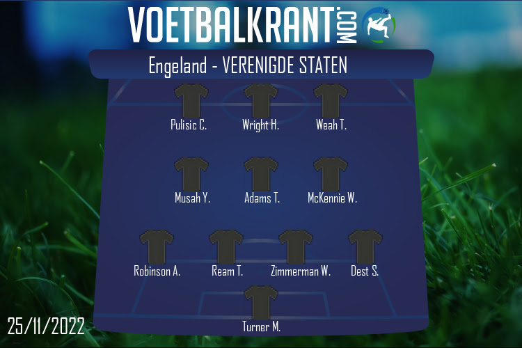 Opstelling Verenigde Staten | Engeland - Verenigde Staten (25/11/2022)