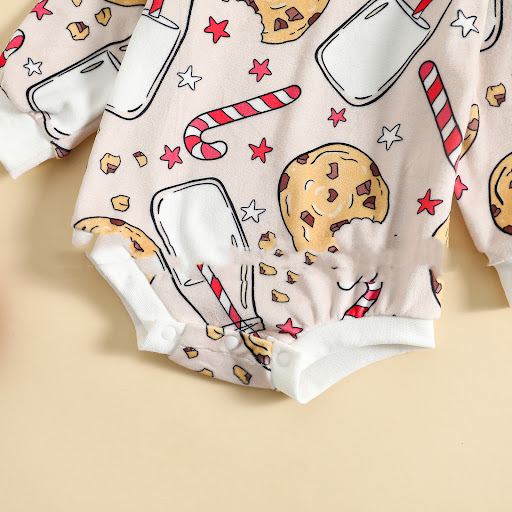 Title 6, Printed baby romper with ribbed cuffs, long sle...