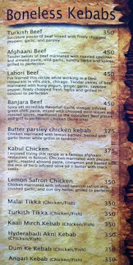 Chef Inam's Steak House menu 1