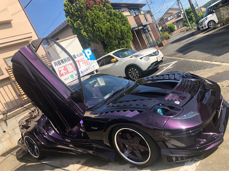 RX-7のAbflug・ミッドナイトパープル・ワイドボディ・紫・アブフラッグに関するカスタム事例の投稿画像1枚目