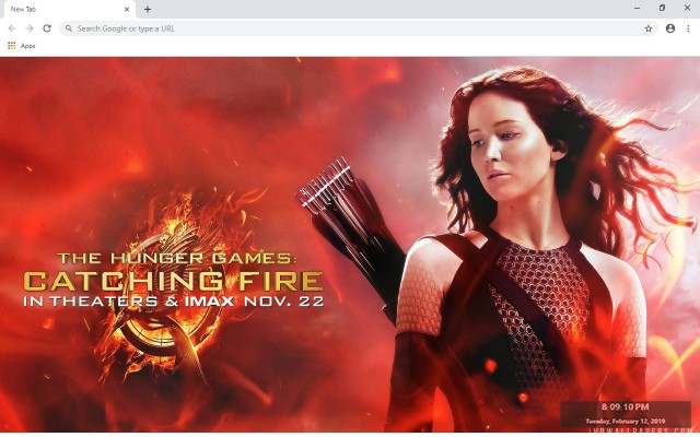 The Hunger Games New Tab Theme