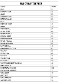 City Cafe menu 1