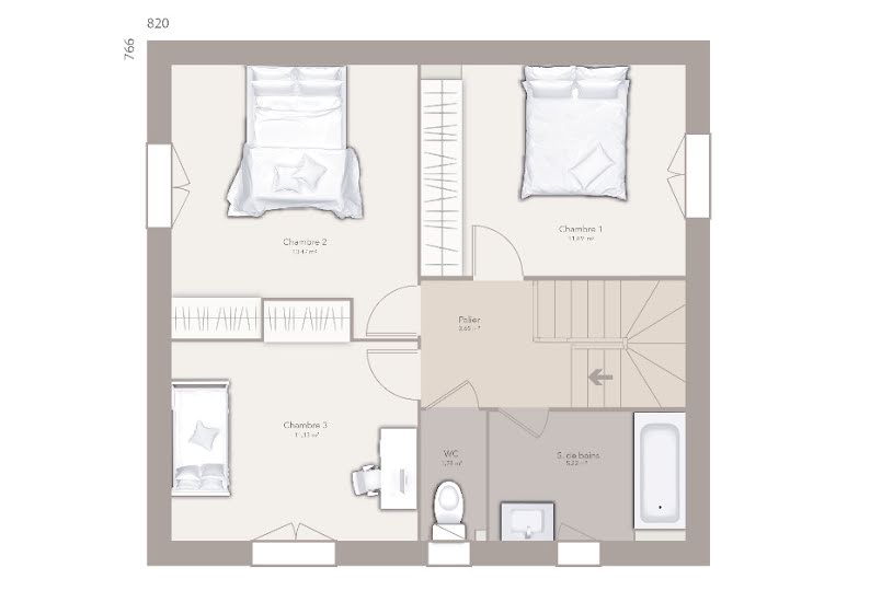  Vente Terrain + Maison - Terrain : 750m² - Maison : 95m² à Bellegarde-en-Forez (42210) 