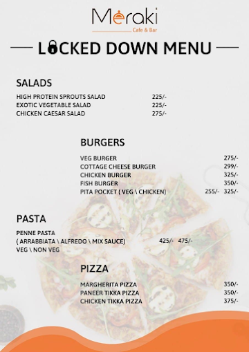 Meraki Cafe & Restaurant menu 