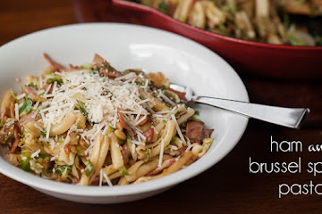 Ham and Brussel Sprout Pasta