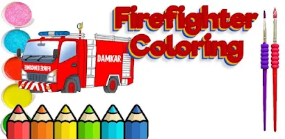 fire truck coloring book Screenshot