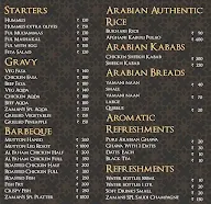 Zaman's Arabian Food menu 1
