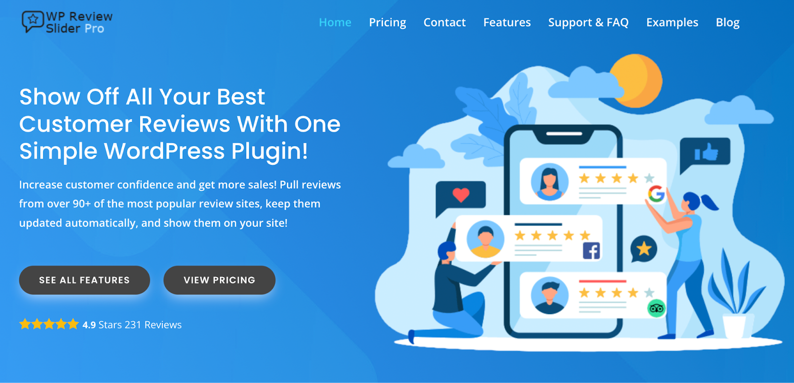 WP Review Slider Pro - Best Facebook reviews plugin for WordPress