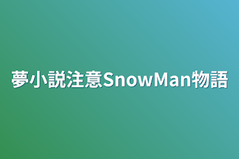 夢小説注意SnowMan物語
