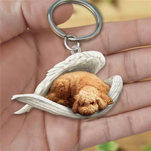 Title 8, Creative Sleeping Angel Pet Keychain Pendant A ...