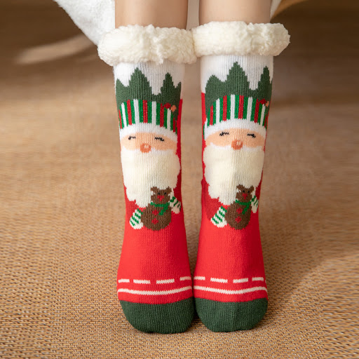 Title 11, Plush Coral Velvet Stockings Household Sleeping...