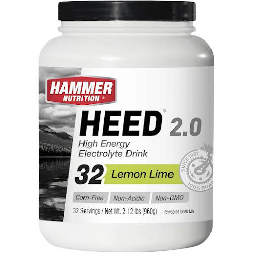 Hammer Nutrition HEED 2.0 High Energy Electrolyte Drink - Lemon Lime, 32 Serving Canister