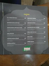 Babai Bhojanam menu 1