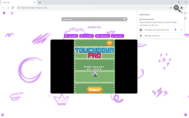 Touchdown Pro Game New Tab