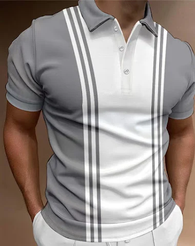 Men's Casual 3 Button Printed Lapel - 0