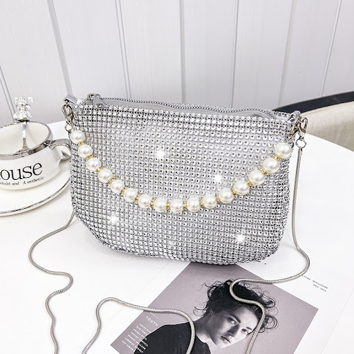 Title 3, Womens Pearl Special Imitation Diamond Handbag...