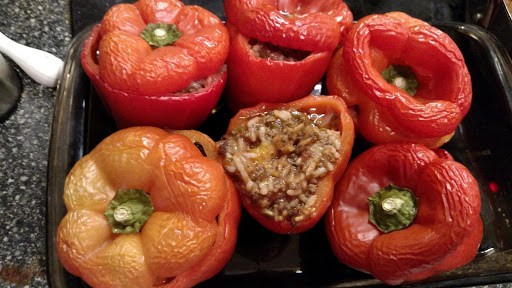 Stuffed sweet peppers