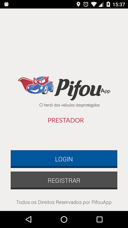 Android application PifouApp Prestador screenshort