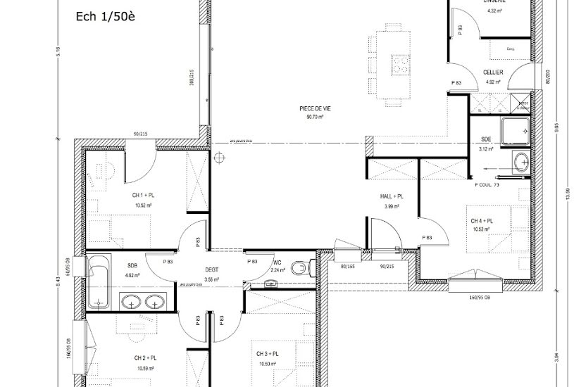  Vente Terrain + Maison - Terrain : 500m² - Maison : 120m² à Les Essarts (85140) 