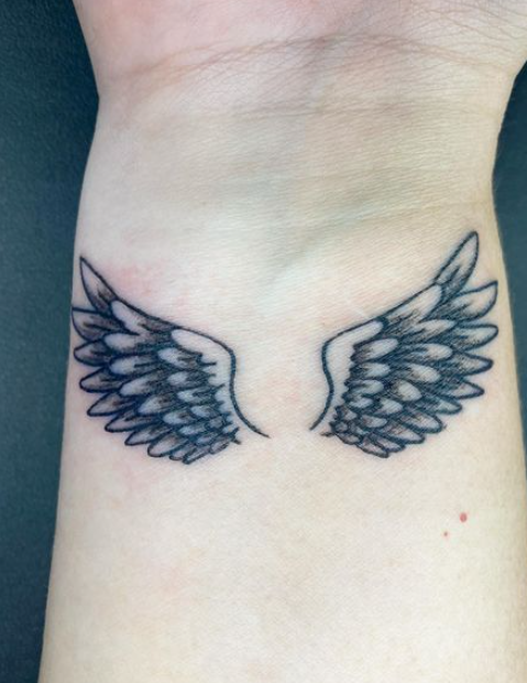 Wings Wrist Tattoo 