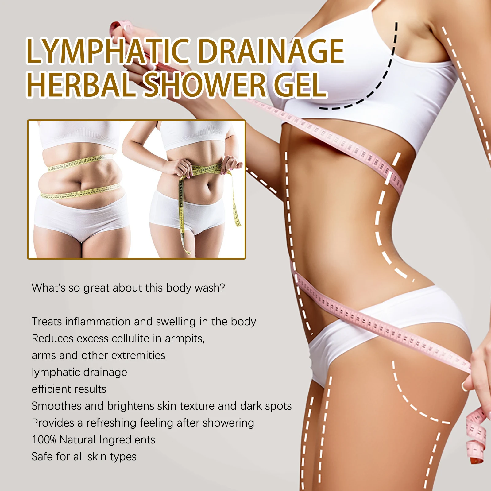 Title 8, Gember Body Sculpting Wash Ontstop Lymfevaten R...