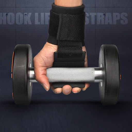 Title 3, Fitness hook wrist guard. Provides strong wrist...